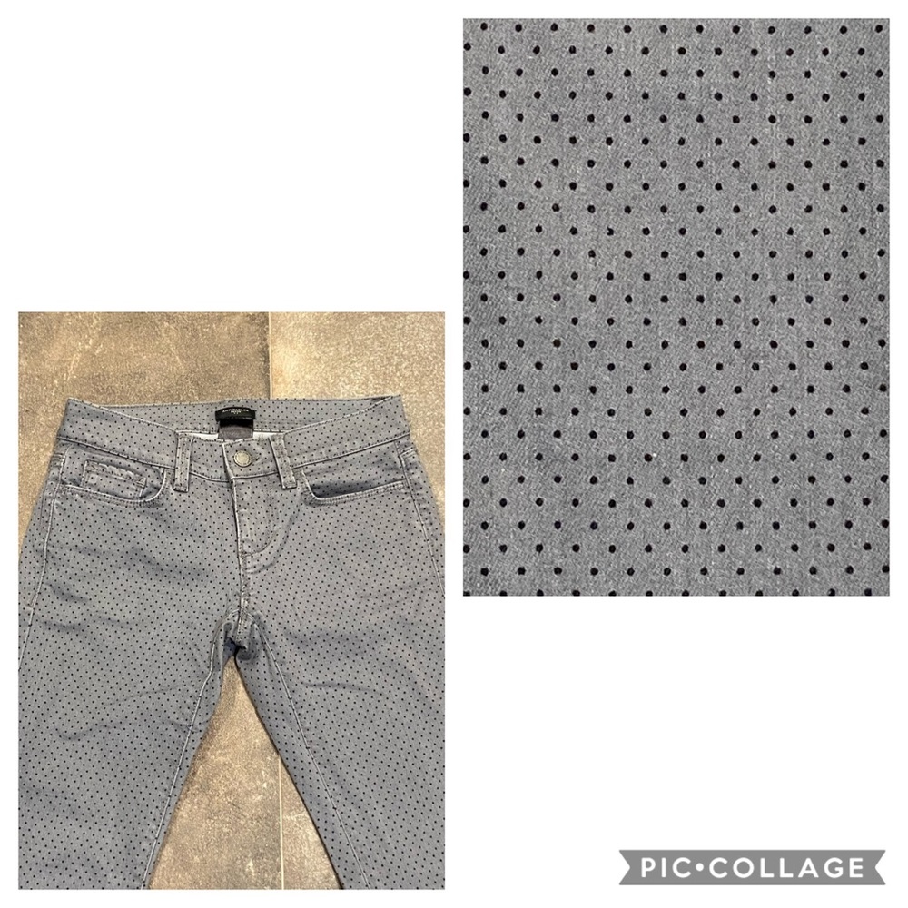 Ann Taylor Modern jeans blue with polka dots